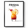 Frisha citrus blend drink artwork in black frame 20 x 30 x 2cm